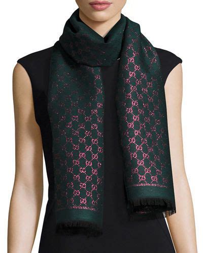 gucci jacquard scarf outfit